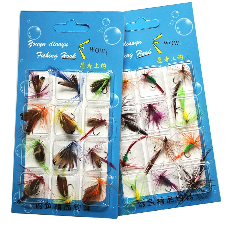 12ks/set hmyz muchy muchy rybárske návnady návnady Vysoké uhlíkové oceľové háčiky Rybie náradie s kľukovým háčikom Perfect Decoy Fishing Lure Set