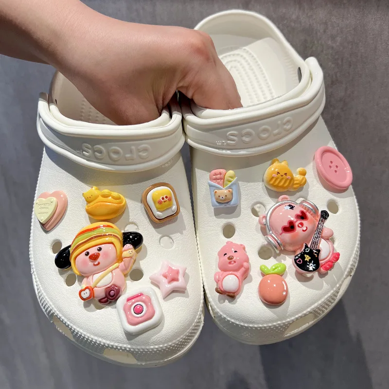 12ks/set loopy topánky doplnky Sanrio Cartoon Kawaii Hole Shoes Buckle DIY DETORÁCIA Odnímateľný dievčenský darček