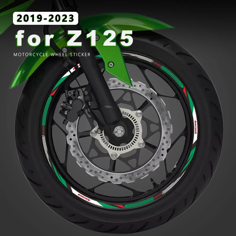 12ks Strip Strip Motorcycle kolies s nálepkou 17 palcov na ráfikovú pásku vodotesný nálepka kolesa pre Kawasaki Z125 Z 125 2019-2023 Príslušenstvo