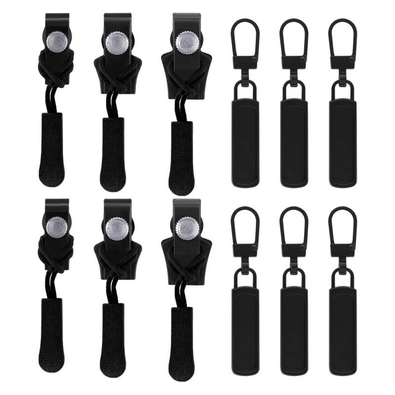 12ks súprava na opravu zipsu Universal Instant Zipper Heads Oprava Výmena oprava Zipper Posuvné zuby Zipper hlava 3 rôzne veľkosti