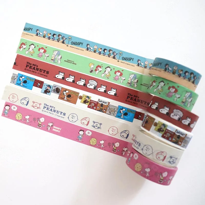 12ks/veľa kreatívnych snoopy washi nálepky páska roztomilý psí scrapbooking diy dekoratívny tesniaci nálepku
