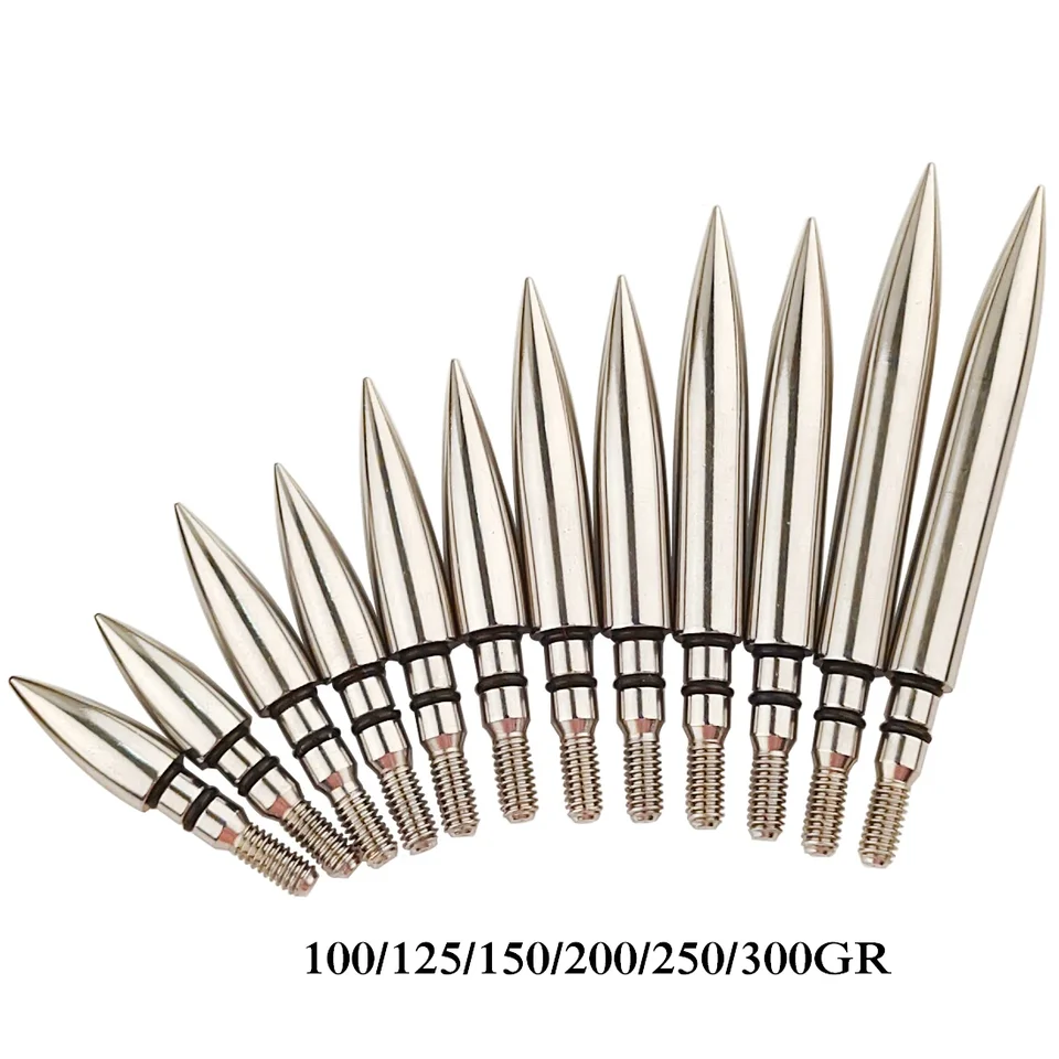 12ksové body šípky so šípkami skrutkovania 100-300gr OD6.74/7,14/7,6/7,94/8,73 mm šípky Cieľový tréning pre poľovnícke príslušenstvo