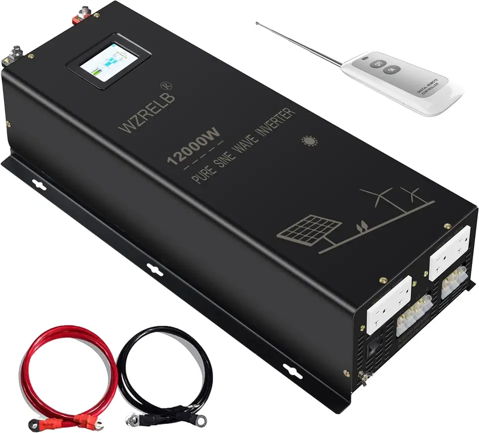 12kW rozdelená fáza Pure Sinine Wave Inverter 24/36/48/72/96 V DC až 110/220V, 120/240V Diaľkové ovládanie prevodníka pre domácu energiu Bank