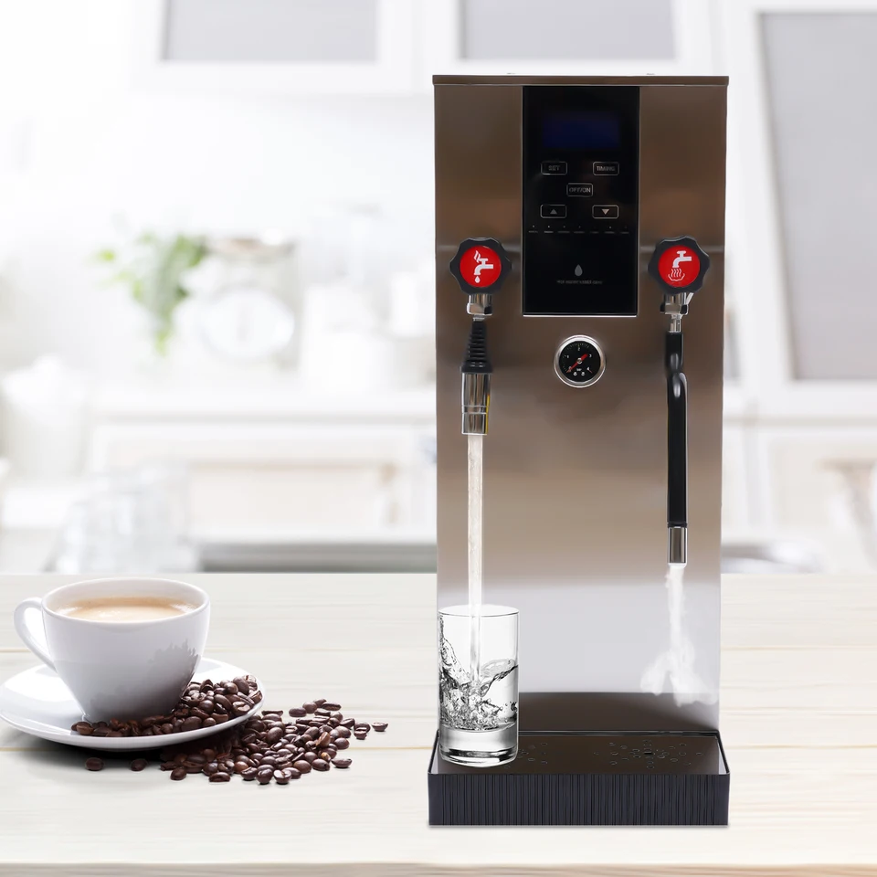 12L 2500 W komerčné nehrdzavejúce parné voda vriace stroj Espresso Kávové mlieko