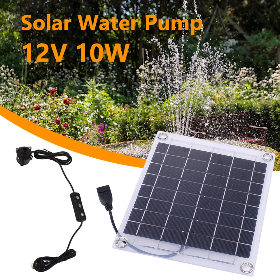 12V 10W akváriové čerpadlo zavlažovací systém Mini fontánový panel čerpadlo s nastavovacím spínačom Solárny elektrický panel Vodné čerpadlá pre bazén