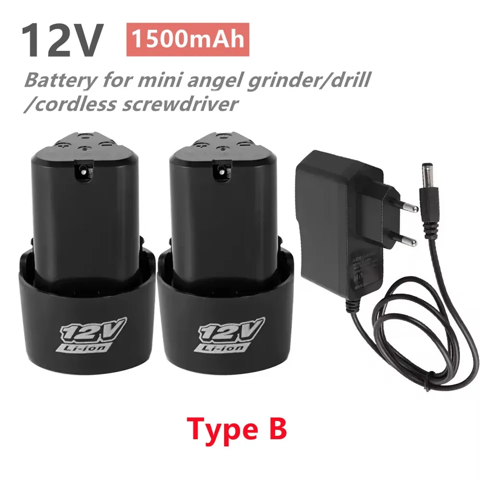 12V 1500 mAh Univerzálna nabíjateľná lítiová batéria pre mini uhlovú brúsku elektrický vŕtací vŕtač