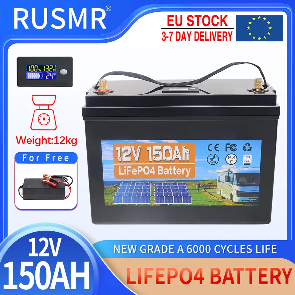 12V 150AH 120AH LIFEPO4 Vstavaná batéria BMS lítiumfosfátových buniek na výmenu väčšiny záložnej energie SKLADOVANIE DOMOV