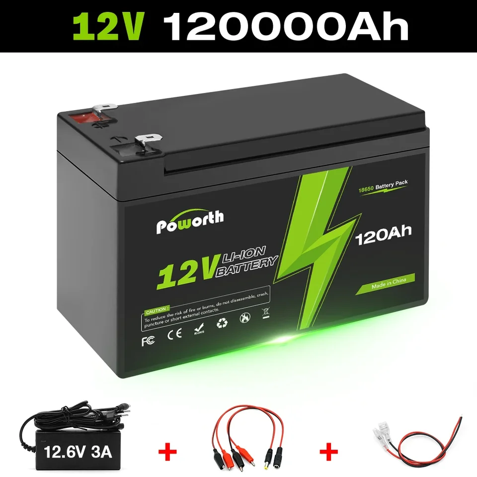 12V 150AH 2000+ Deep Cycle Batéria lítium nabíjateľná pre slnečnú energiu, UPS, osvetlenie, výkonové kolesá, vyhľadávač rýb, vstavané BMS