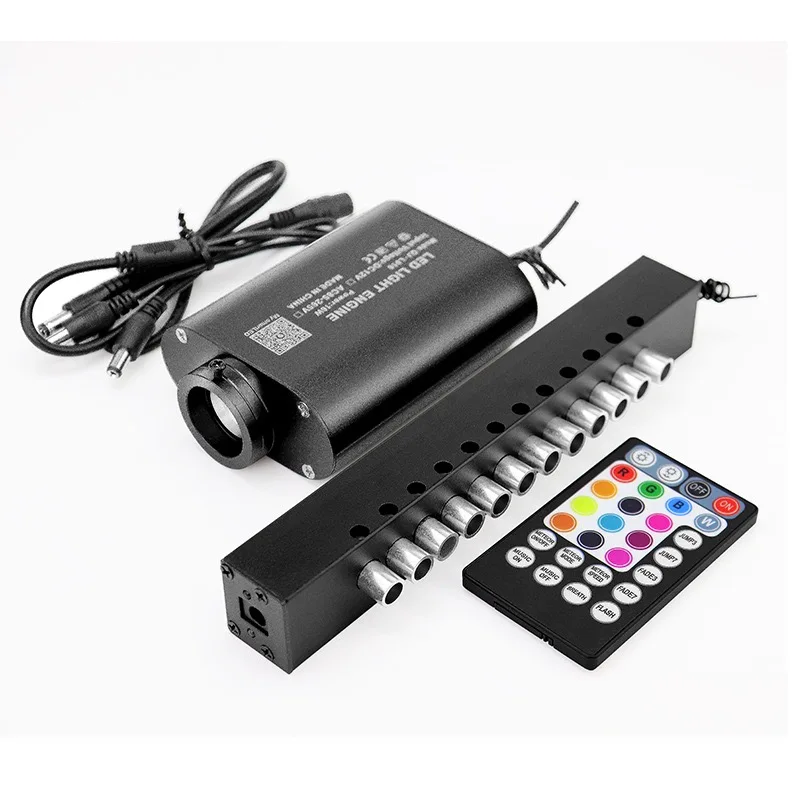 12V 16 W auto Používajte Bluetooth RGBW LED vlákna optické aplikácie/režim diaľkového hudobného režimu Headliner Svetelný motor+3W biela strelecká hviezda Meteor Sky