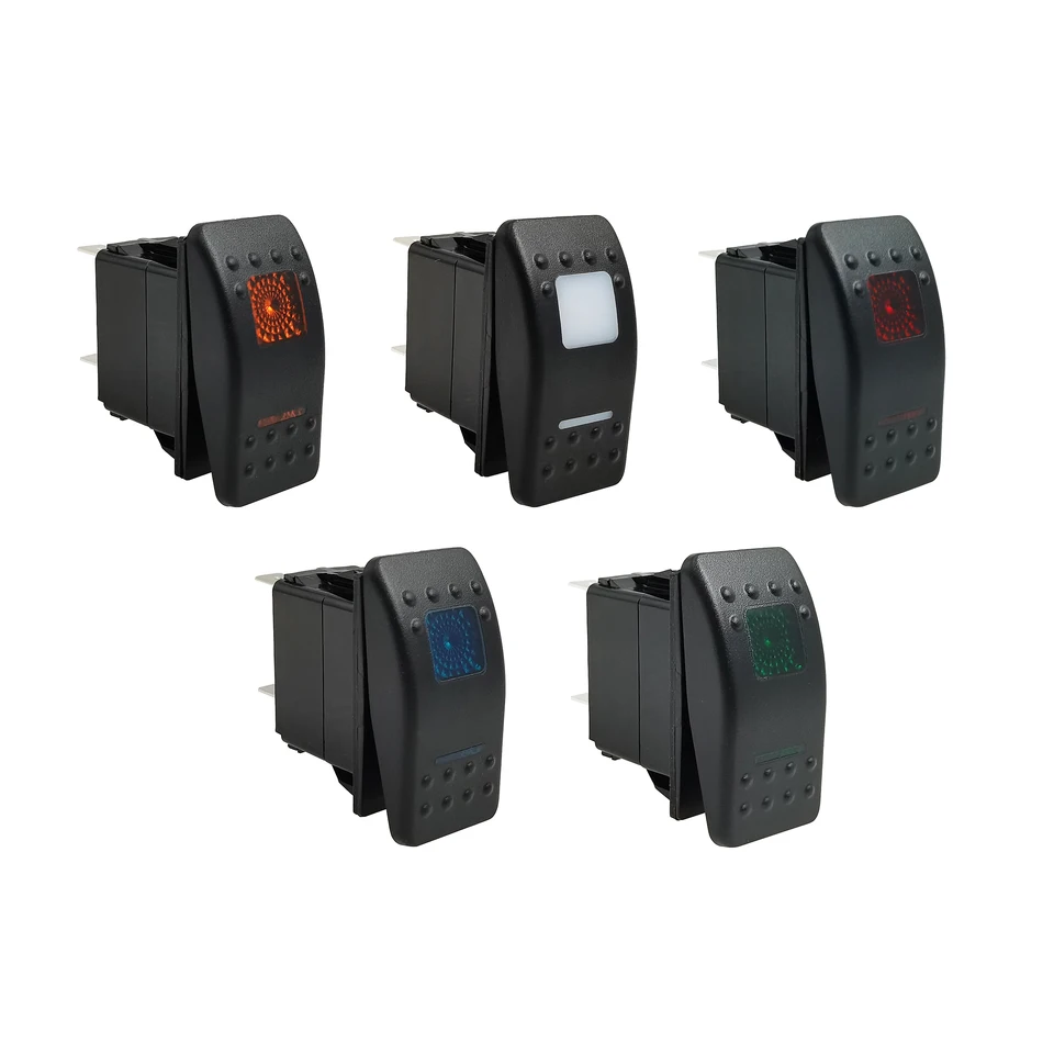 12V 20A Automobil s 5pin spst On Off Rocker Switch Plain gombíky LED osvetlené pre ARB Carling Jeep 4x4 náhradný vodotesný
