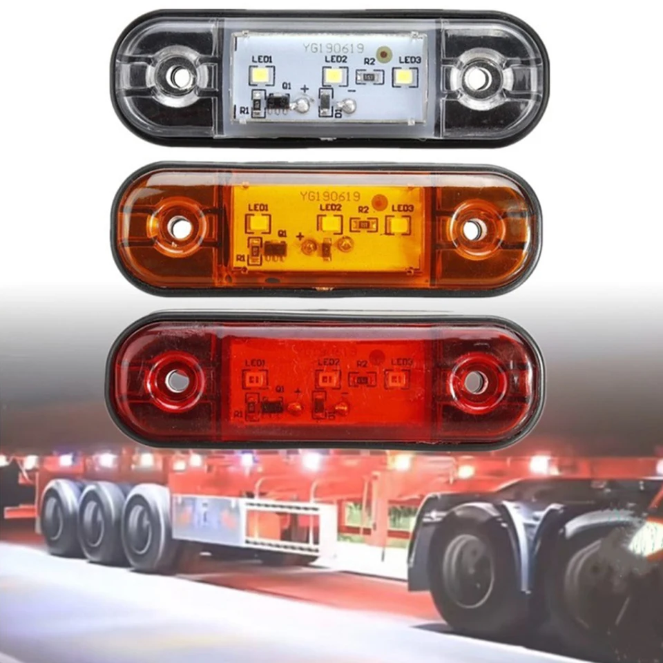 12V 24 V 3led Auto Side Light Efektívne vodotesné nákladné vozidlo Van Side Light pre vylepšené ultra svieži LED príslušenstvo pre nákladné autá RVS