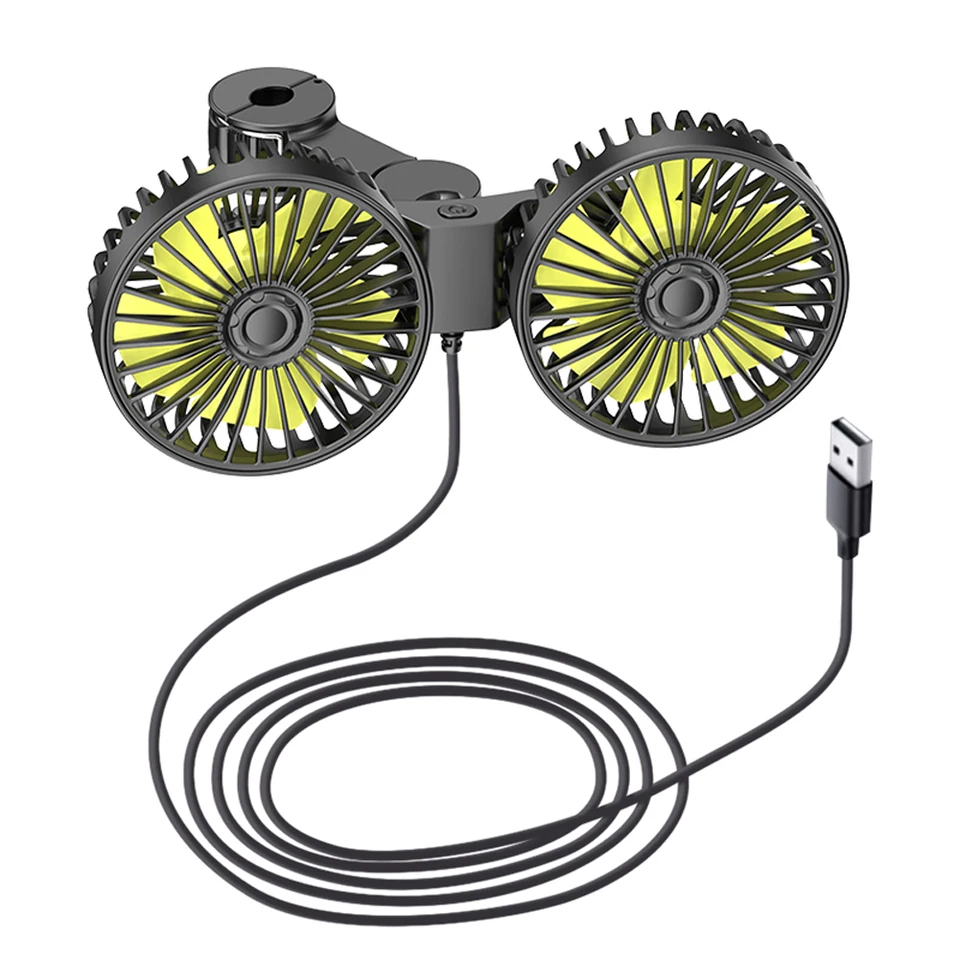 12V/24 V Chladenie sedadla Chladiaca autosedačky ventilátor 360 stupňov Otáčanie USB Cook automobil Cooker 3 Rýchlosť nastaviteľné auto Výkonné ventilátor Vnútorné časti Vnútorné diely