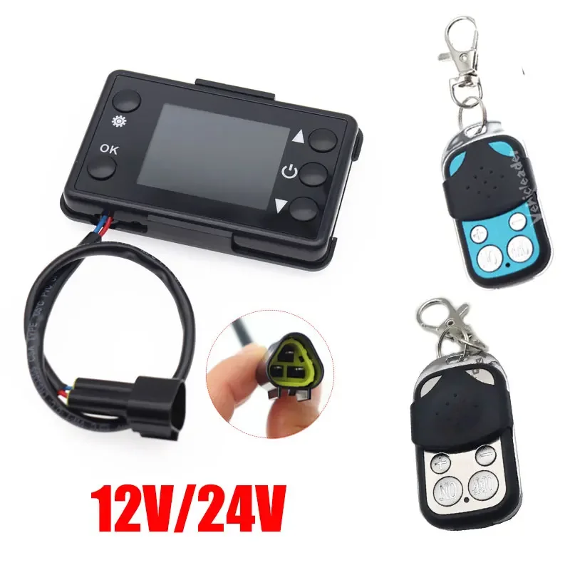 12V/24 V Diesels Diesels Parking Ohrievač LCD Monitor prepínač ovládača diaľkového ovládača pre parkovacie ohrievač dieselových vozidiel automobilu