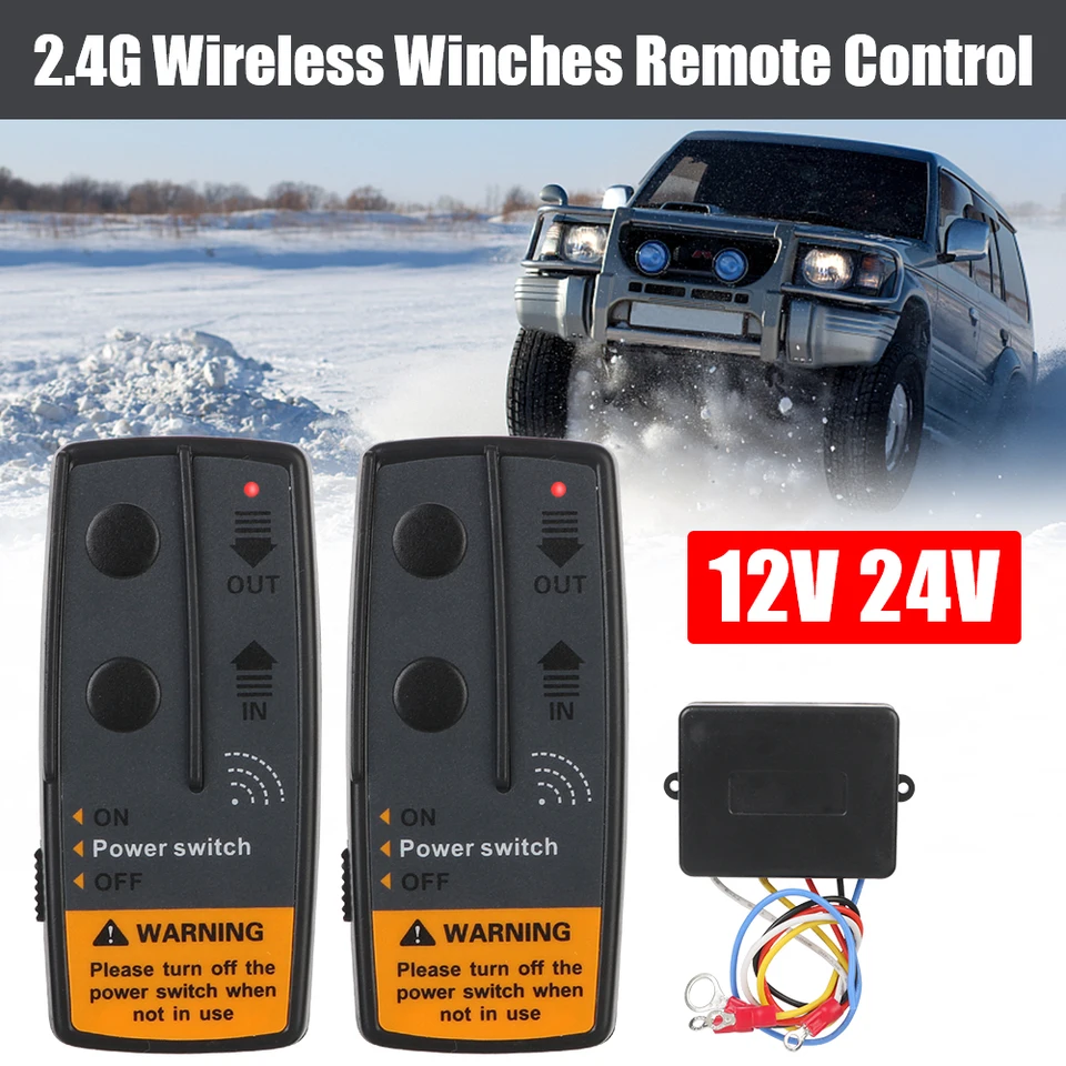 12V 24 V Elektrický Winch Switch Ovládač bezdrôtové diaľkové ovládanie príslušenstva pre Jeep Off Road 4x4
