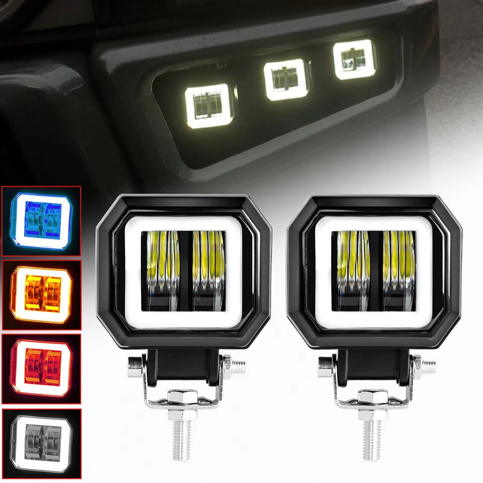 12V 24 V LED LEGE ANGLE EYE FOG LAMP Square LED Pracovná lampa Svetelný stĺp SPOT Svetlomet pre automatické motorové vozidlá Jeep SUV ATV