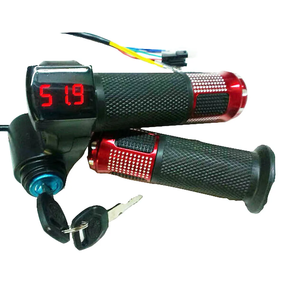 12V/24V/36V/48V/60V/72V/84V/96V E-Bike Throttle s batériou napájací LCD spínač rukovätia riadidiel pre elektrické bicykle/skúter