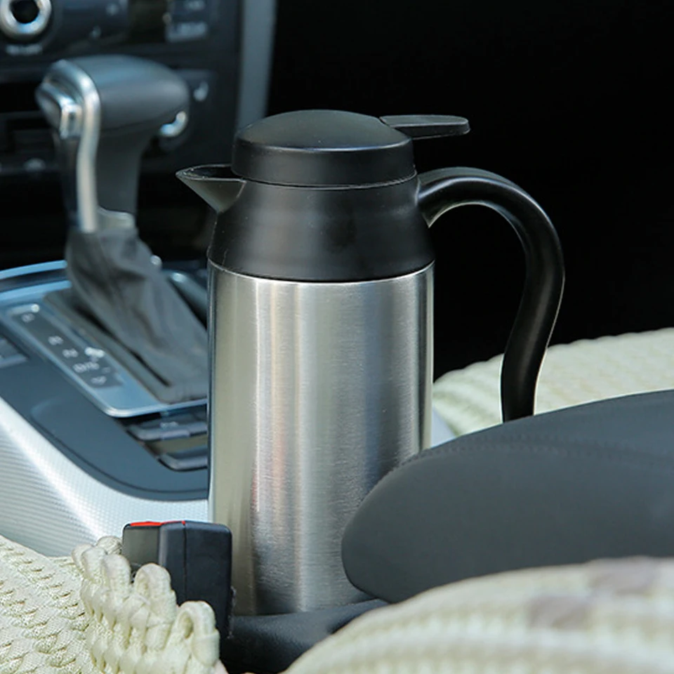 12V/24V 750 ml/1200 ml z nehrdzavejúcej ocele Elektrické vykurovanie šálka kanvica na ohrievanie vody fľašu