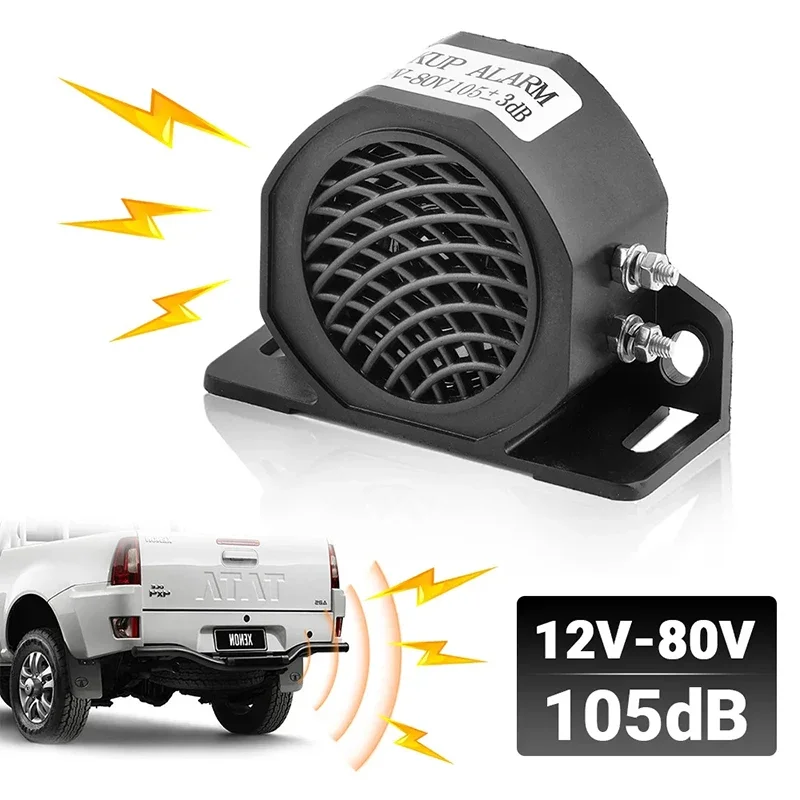 12V 24V-80V 105DB Decibel Backup Sirén Pekeper bzučiak zvuk Zvukový výstraha spätného alarmu pre pripomenutia vozidla