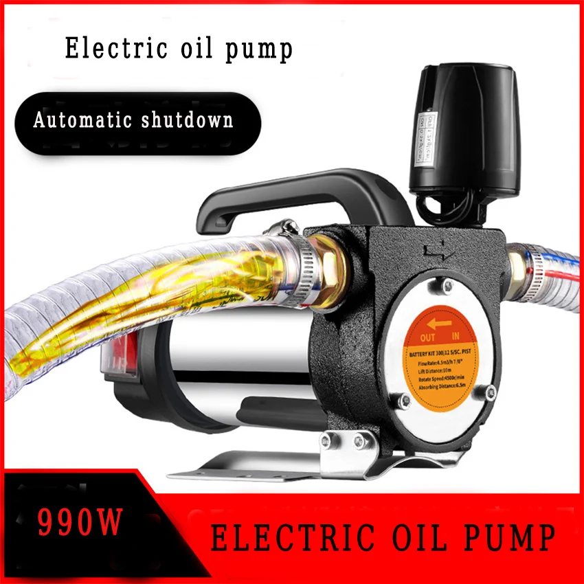 12V 24V 990W Prenos paliva automaticky zastavuje elektrické naftové čerpadlo nafty na prenos ropy, ktoré sa pustí do čerpadla Palivový čerpadlo.