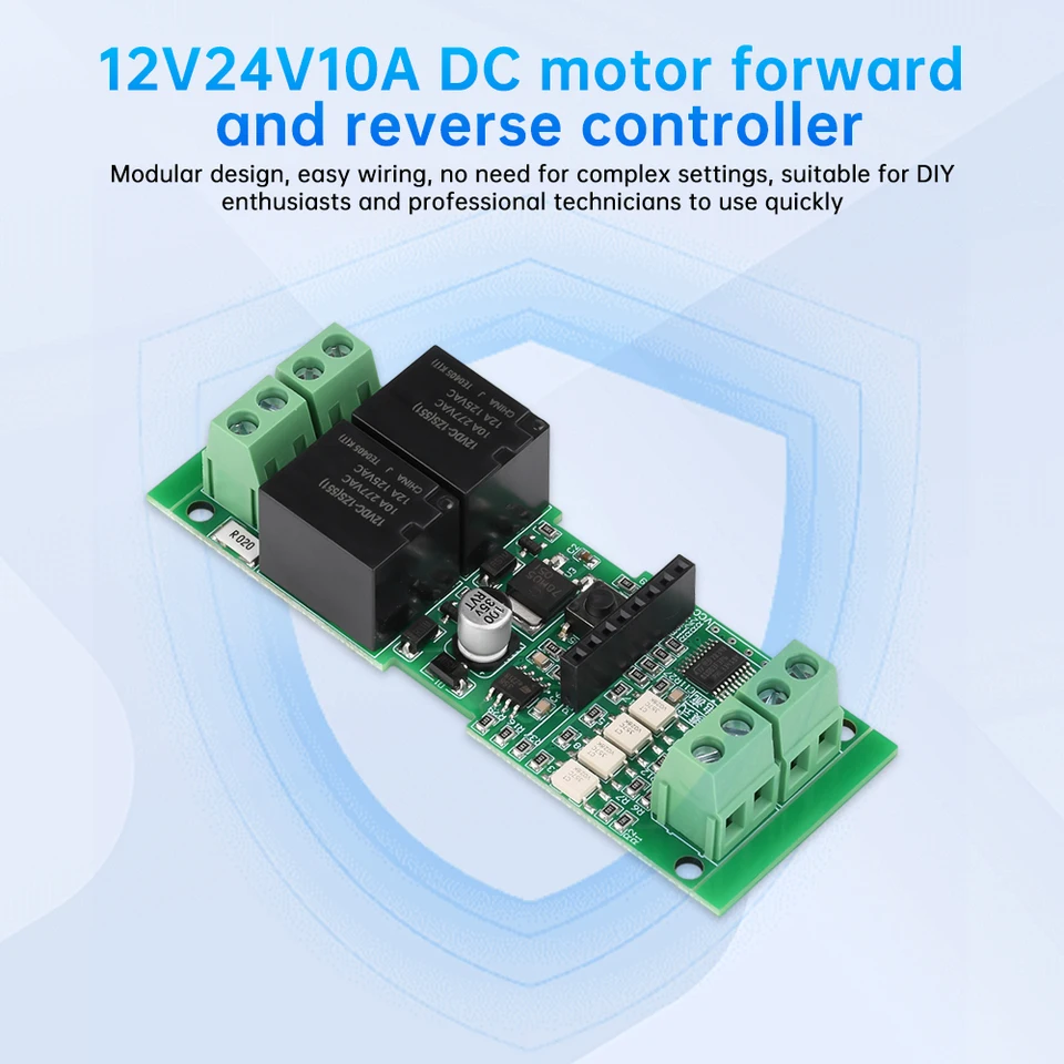 12V 24V DC Motor dopredu a spätný ovládač Modul s nadprúdom ochranného blokovania Stop
