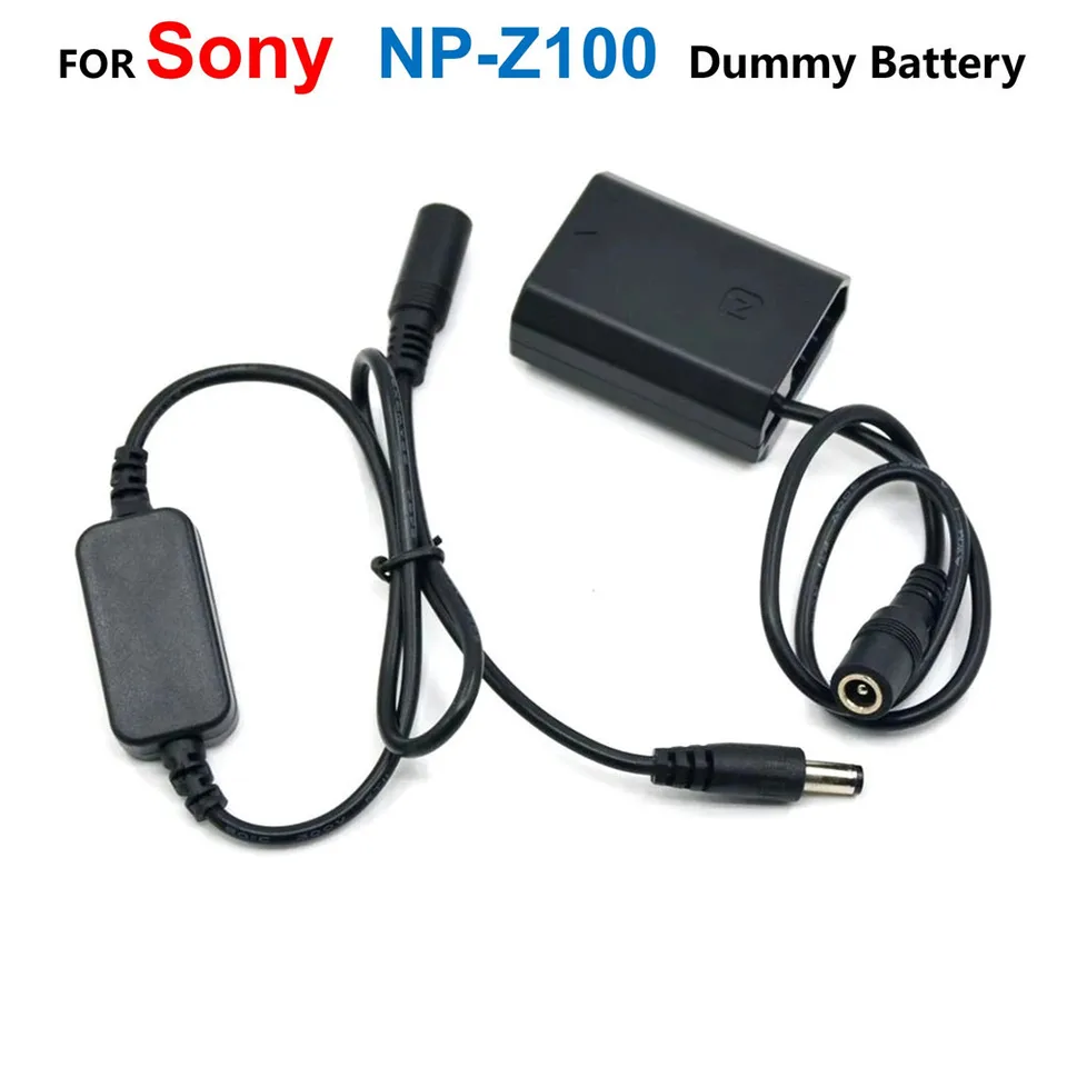 12V-24V KNIP-DOWN KABUM+FZ100 DC COUPLER NP-FZ100 FAKE BATTERSKÁ BATTERA PRE SONY ALPHA A9 A7RM3 A7RII A7 III A7M3 ILCE-9 A7M4 （A7IV)