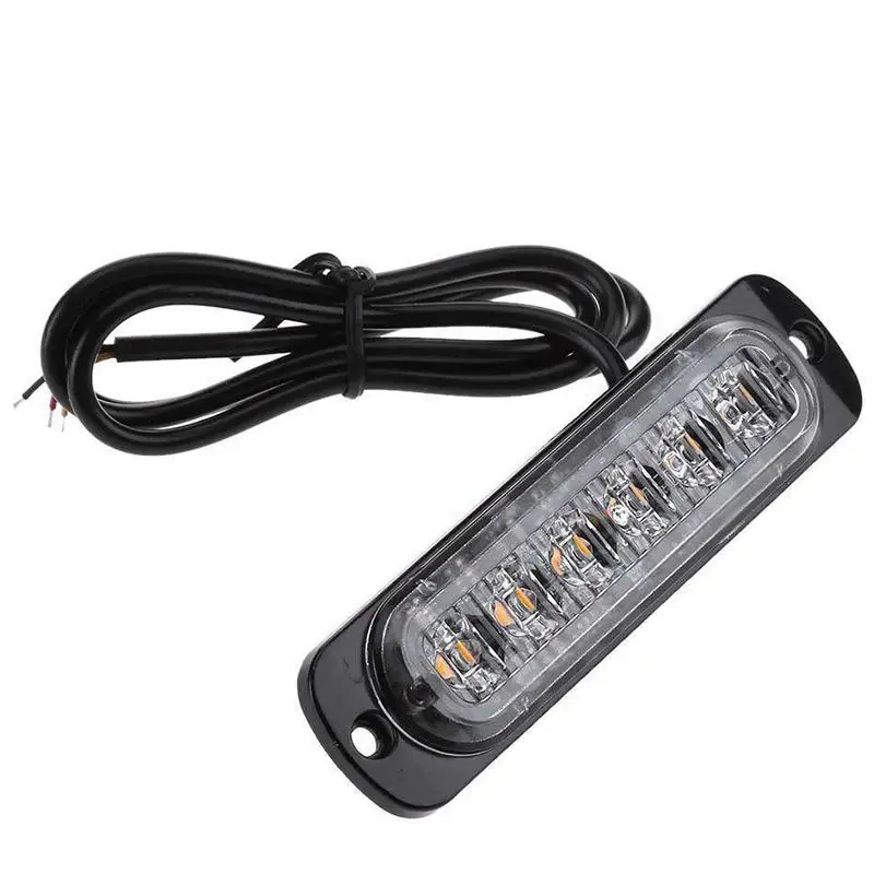 12V-24V Núdzové svetlá Strobe, Universal 6 LED 18 W povrchová montáž núdzového výstrahy blikajúce blikajúce svetlo Bar pre automobilové vozidlo