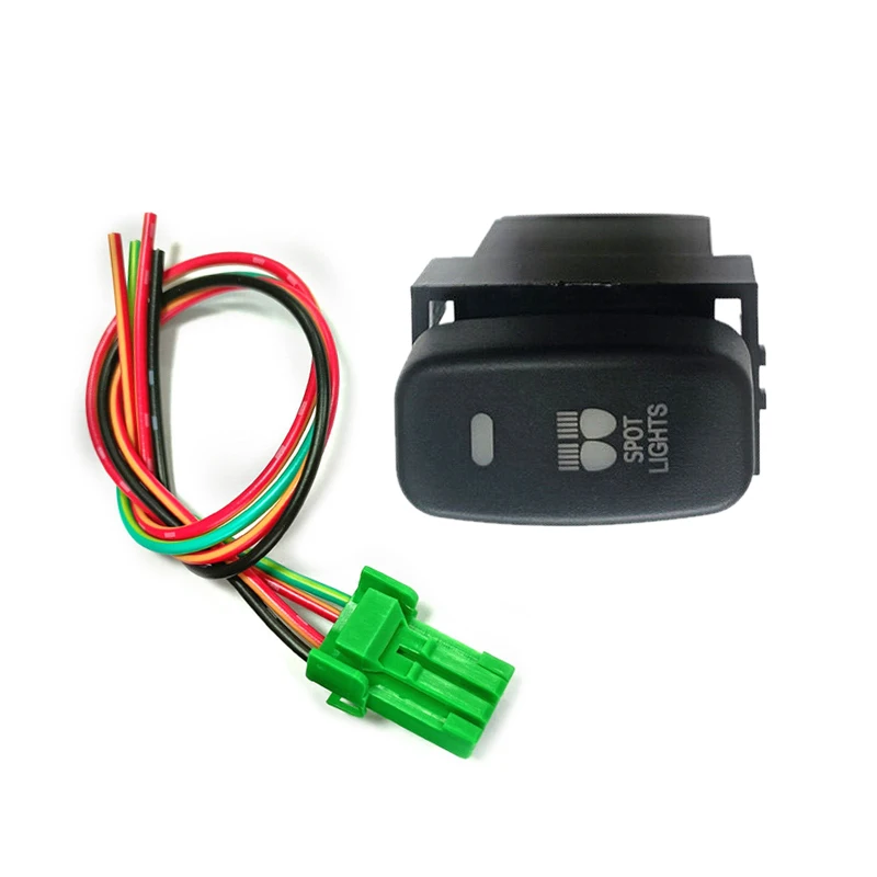 12V 3A Spot Light Off Push Switch s modrým indikátorom vhodným pre Mitsubishi Pajero Challenger Eclipse Galant Lancer L200 Nový