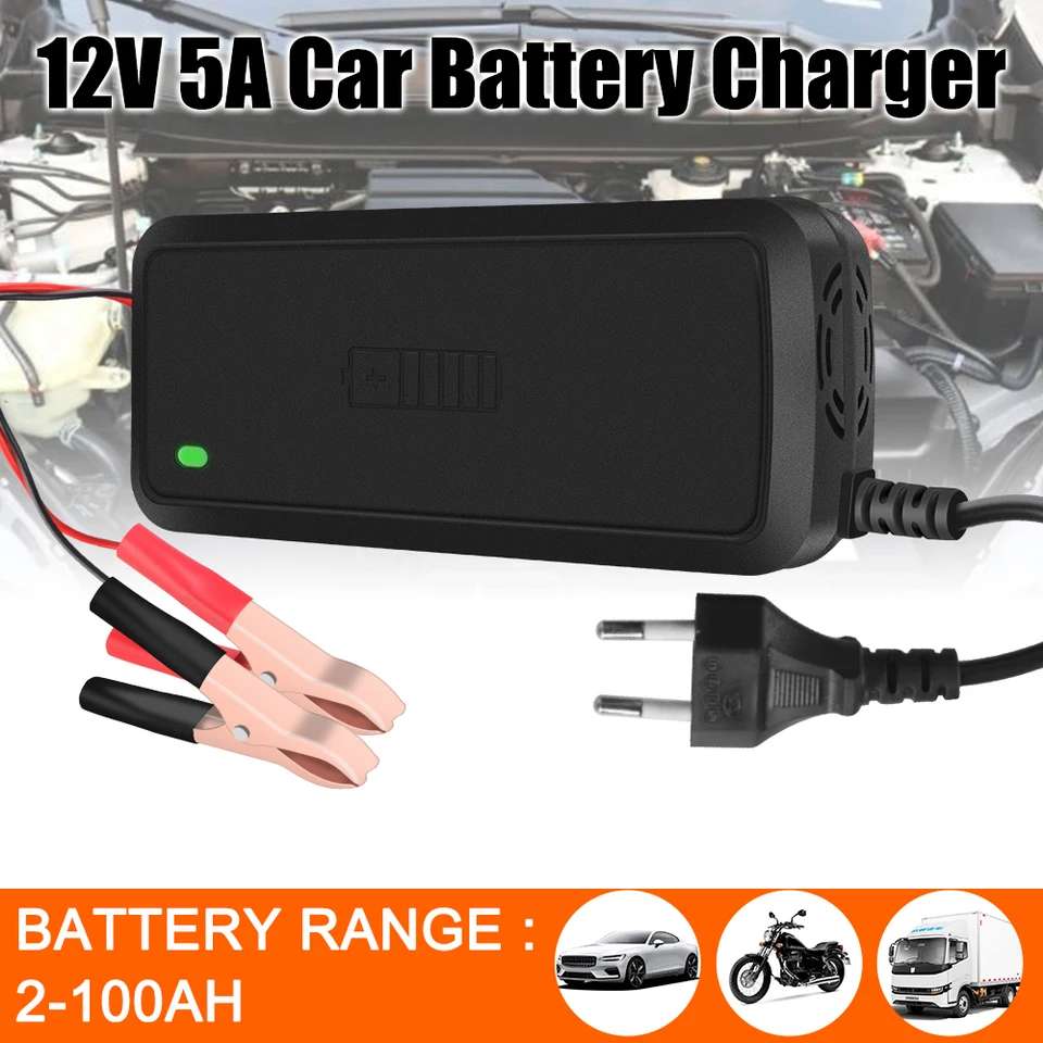 12V 5A Intelligentné rýchle nabíjanie energie 3 štádiá olovené kyseliny Agm gél batérií-Chargery plné automatické nabíjačku batérií
