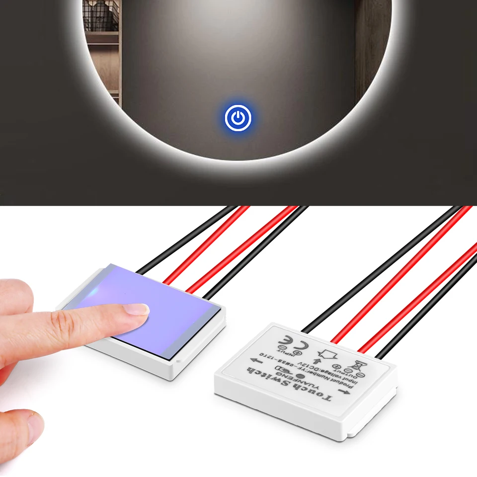 12v 5a Kúpeľňa zrkadlové prepínače LED Dimmer