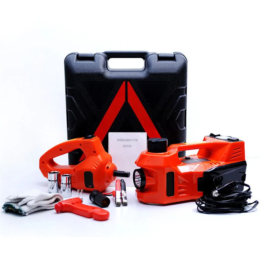 12V 5T podlahový jack Jack Electric Hydraulic Car Jack s inflátorovým čerpadlom LED svetlom pre náradie na opravu pneumatík nákladných vozidiel