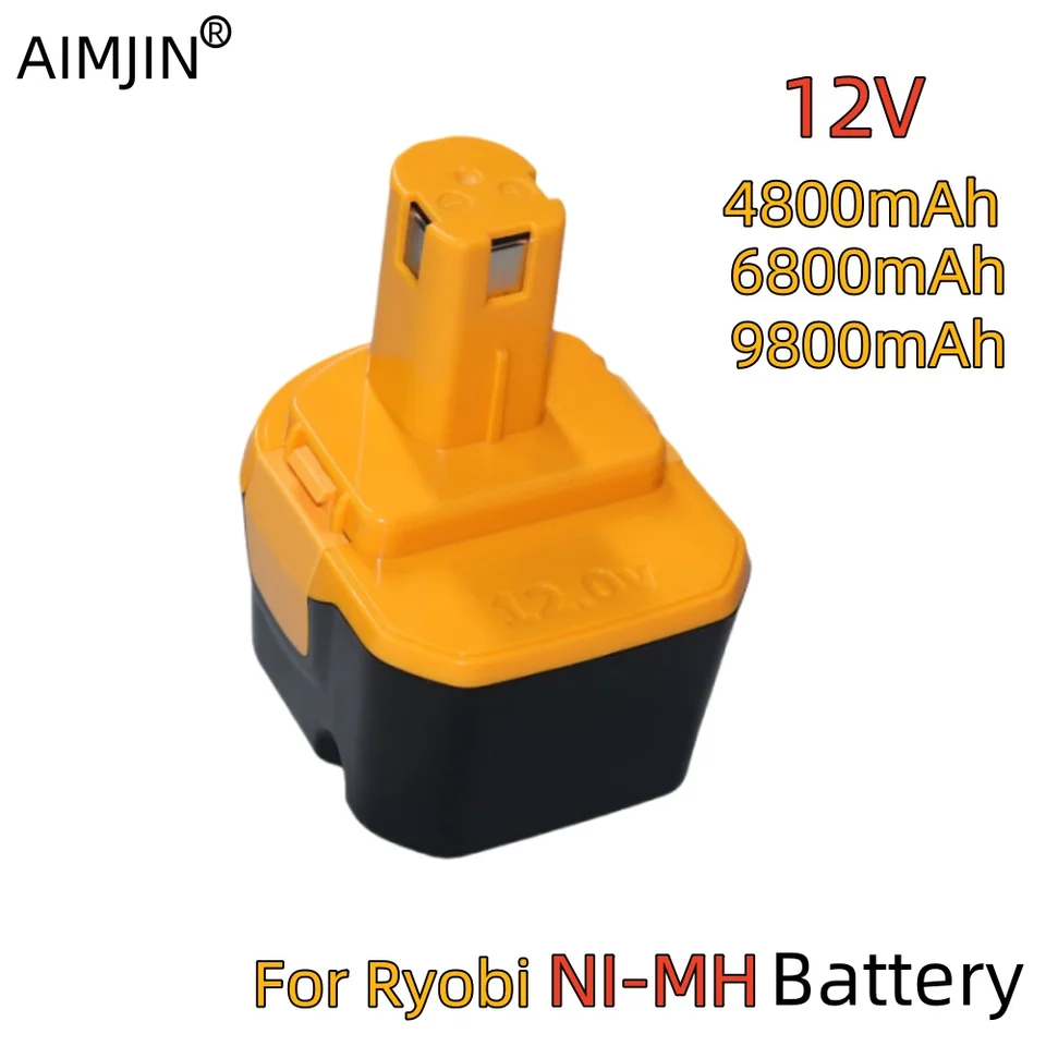 12V 6.8AH-9.8AH Vymeniteľná batéria, vhodná pre Ryobi Adreless vŕtací nástroj 1400652 BID1211 CCD1201 CHD1201 CHD1202 CTH1201