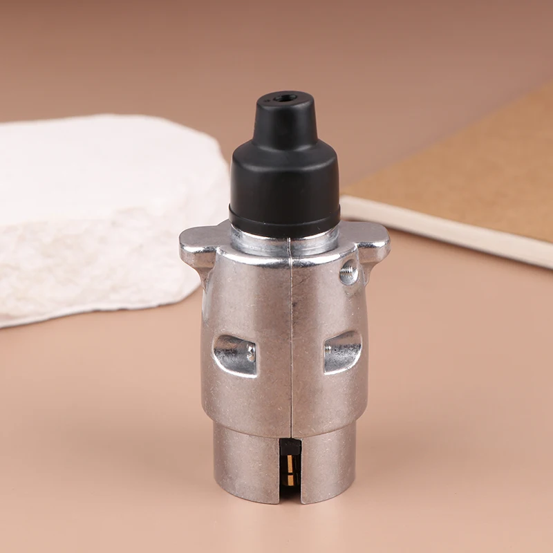 12V 7 Pin Trailer Plug Secket Set Hliníková zliatina Plug Trailer RV Plug Socket Car Trailer Coupling Connector Eu Zátka Eu
