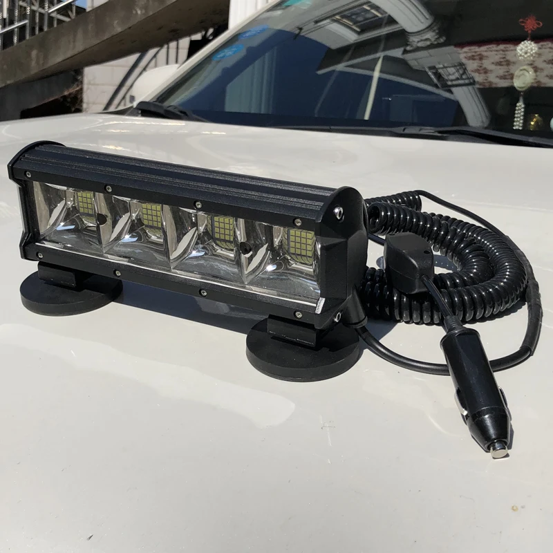 12V Cigar Upánka LED pracovná LED LIGHT BAR Magnetické základné auto strecha svetlometha v teréne Vyhľadávanie divokej jazdy Rescue Pickups Truck Lapp
