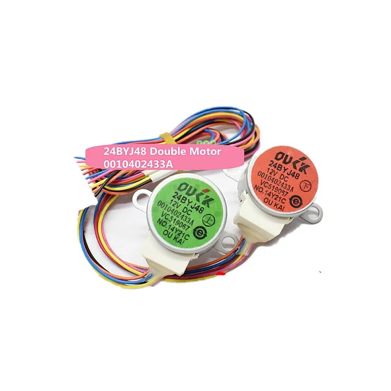 12V Dvojité motory 24byj48 Synchrónny krokový motor pre haier klimatizáciu Dvojitý Swing Vane Vietor Smer 0010402433a