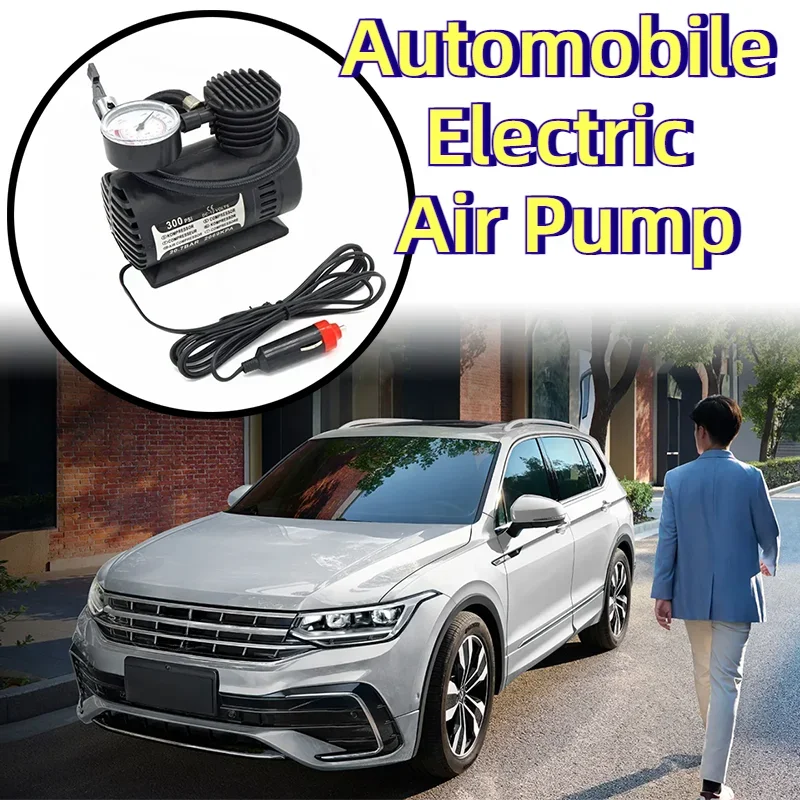 12V elektrické vzduchové čerpadlo s autom 300 psi vzduchový kompresor pneumatikový nafukovací inflátor Nástroj Nástroj Cigaret Lighter Connector Compact
