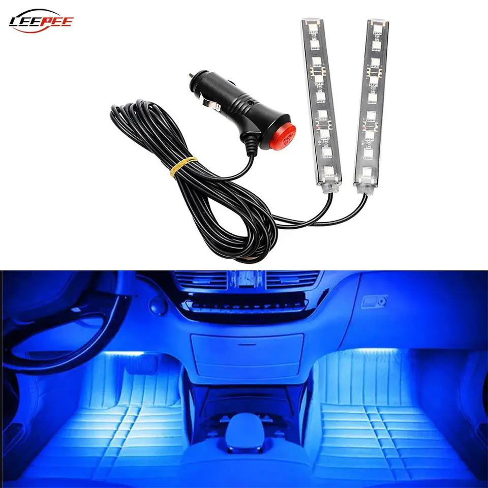 12V Interiérové ​​dekoratívne svetlá Okoliteľná lampa RGB LED pásik SELT SELT DRES podlahová podlaha DIY KIT Automobilové doplnky CARAVAN RV ATV