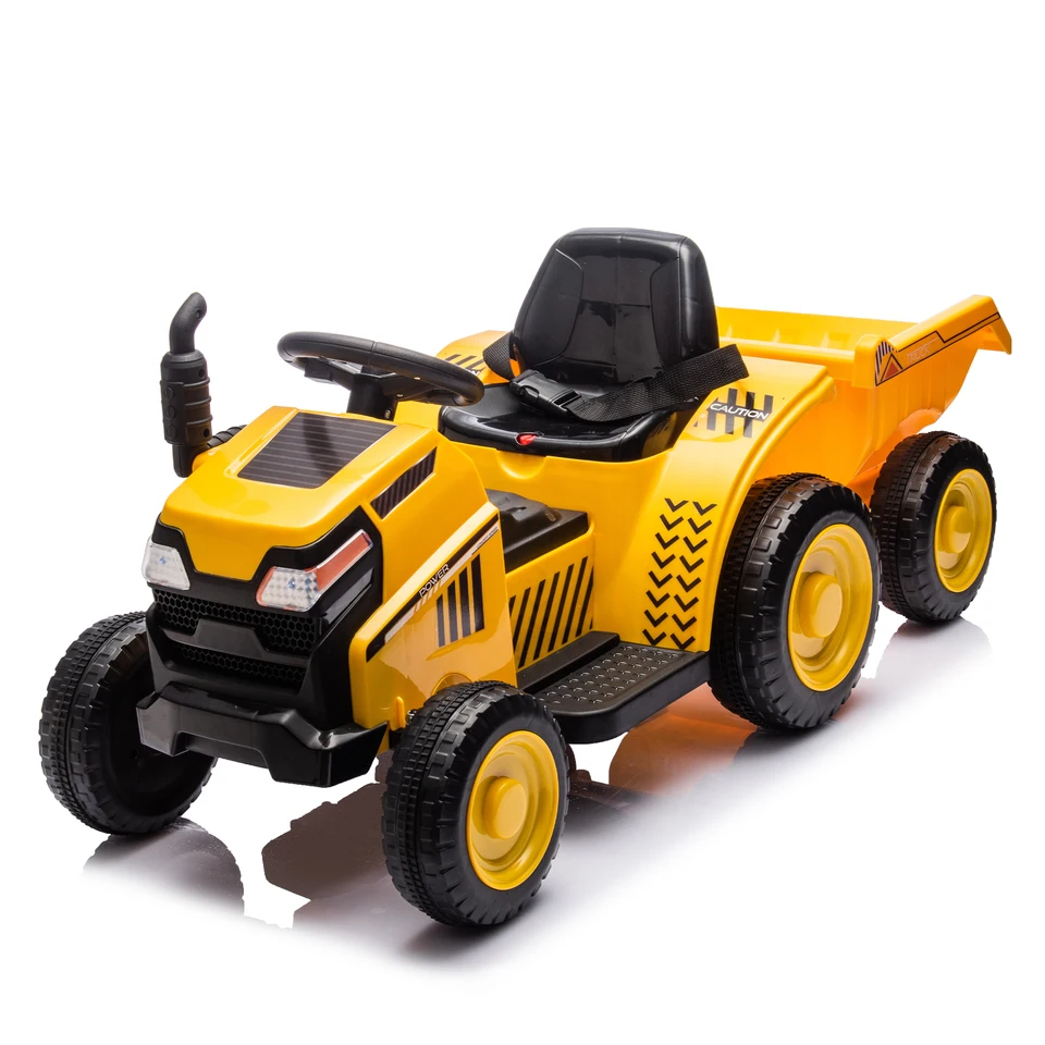 12v Kids Ride na elektrickom traktore Čierny rytier, detská jazda na hračkách.