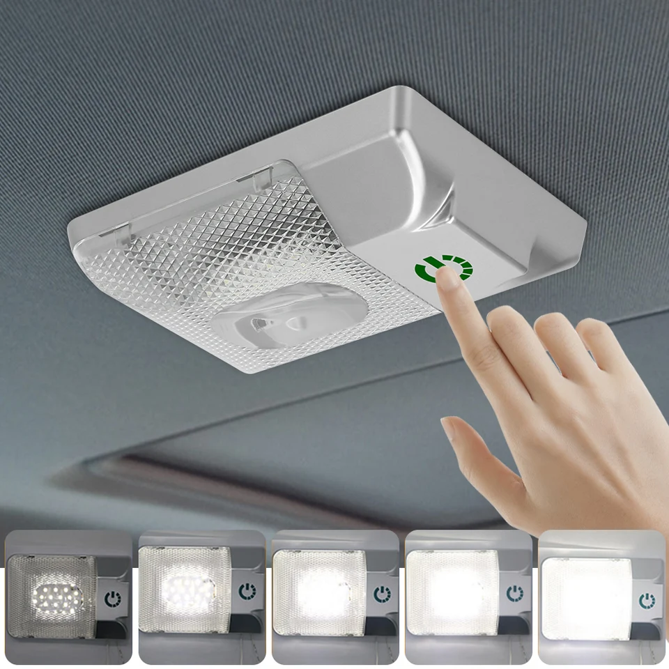 12V LED čítanie lampa Stropné svetlo svetlo vnútorné osvetlenie kupoly pre Camper RV príves dotyk Domovod