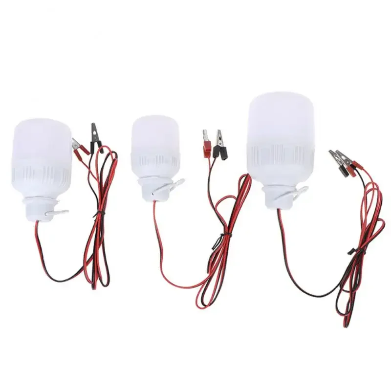12V LED žiarovky aligátorové sponky prenosné žiarovky 5W 9W 15W vonkajší tábor Stan Night Fishing visiace svetlo núdzové svetlo