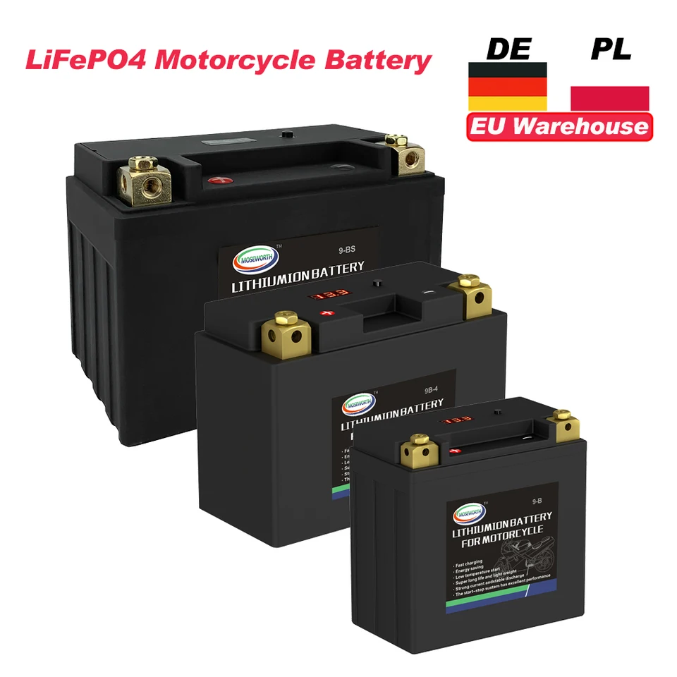 12V LifePO4 Motorcycle Start batéria 6AH CCA 350A Littium Iron Secootter Batérie Vymeňte YTX9-BS YTZ9B-4 Nabíjateľná batéria
