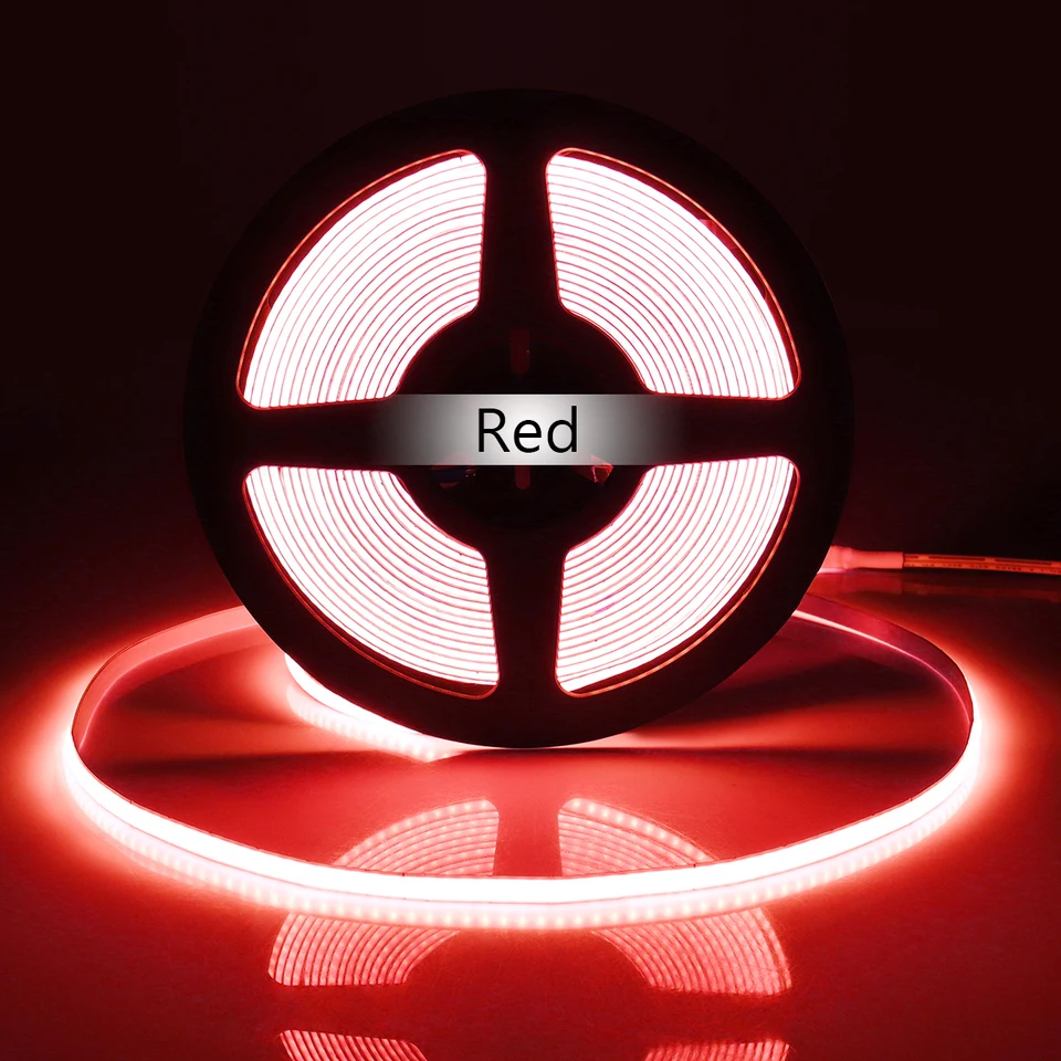 12V Make -up zrkadlové svetlo Cob LED pásové svetlá Vysoké jasné kuchynské skrinka podsvietenie Neónová páska Ribbon