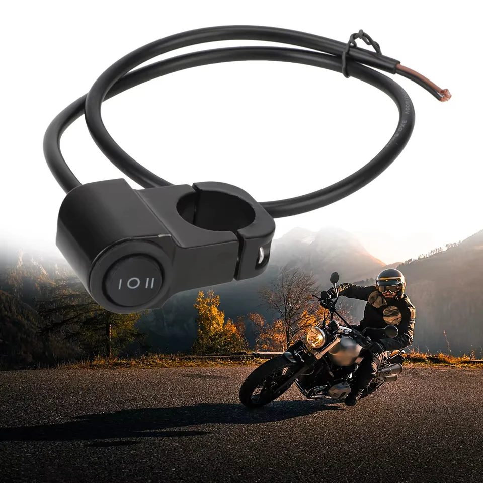 12v Motocykelový spínač Spotlight Spotlight Fog Light Button Retro Pit Pit Dirt Bike Motobike Accessories pre riadidlá ATV 22 cm