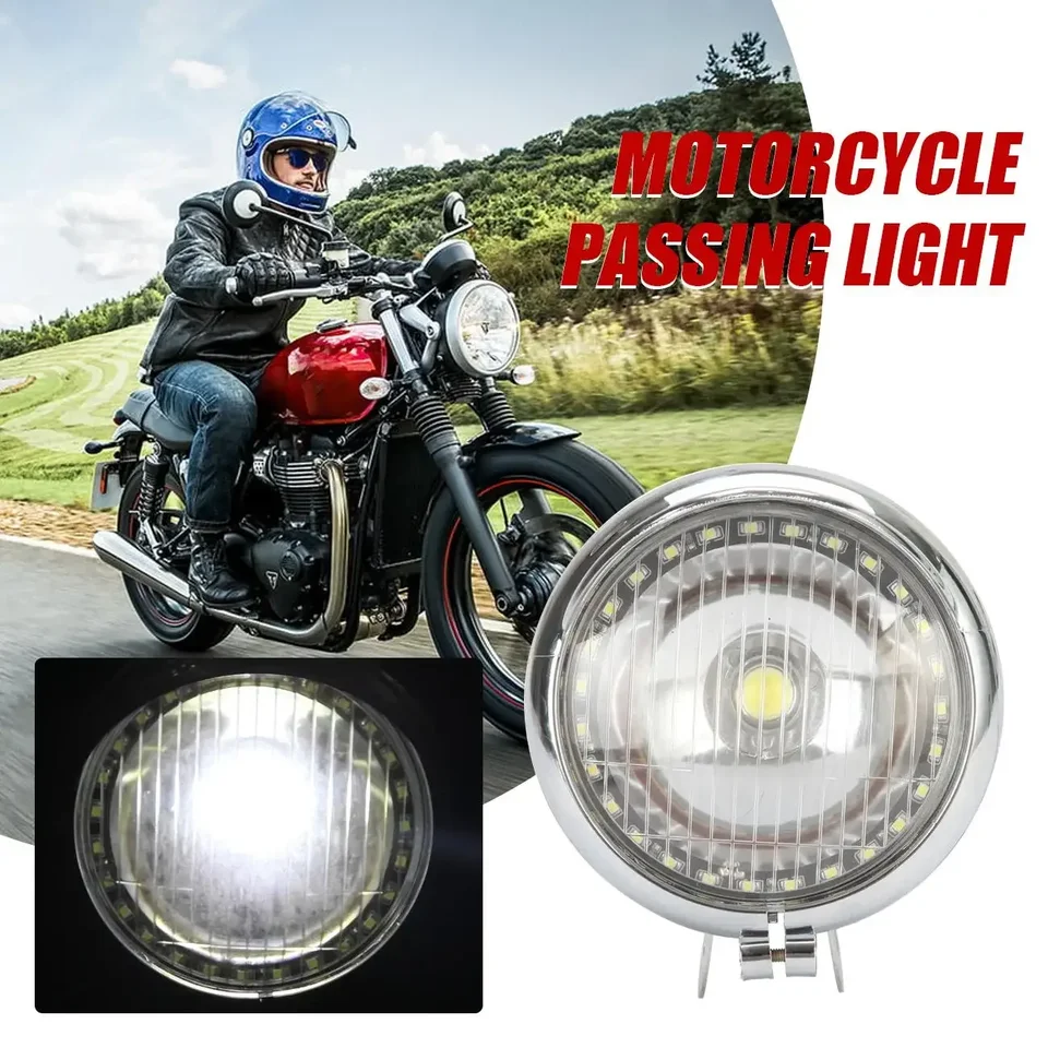 12V Motocyklové svetlomet LED prechádzajúce svetlo s anjelským okom biela škvrna hmlová lampa pre Yamaha/Cruisers/Bobbers/Choppers/Yamaha