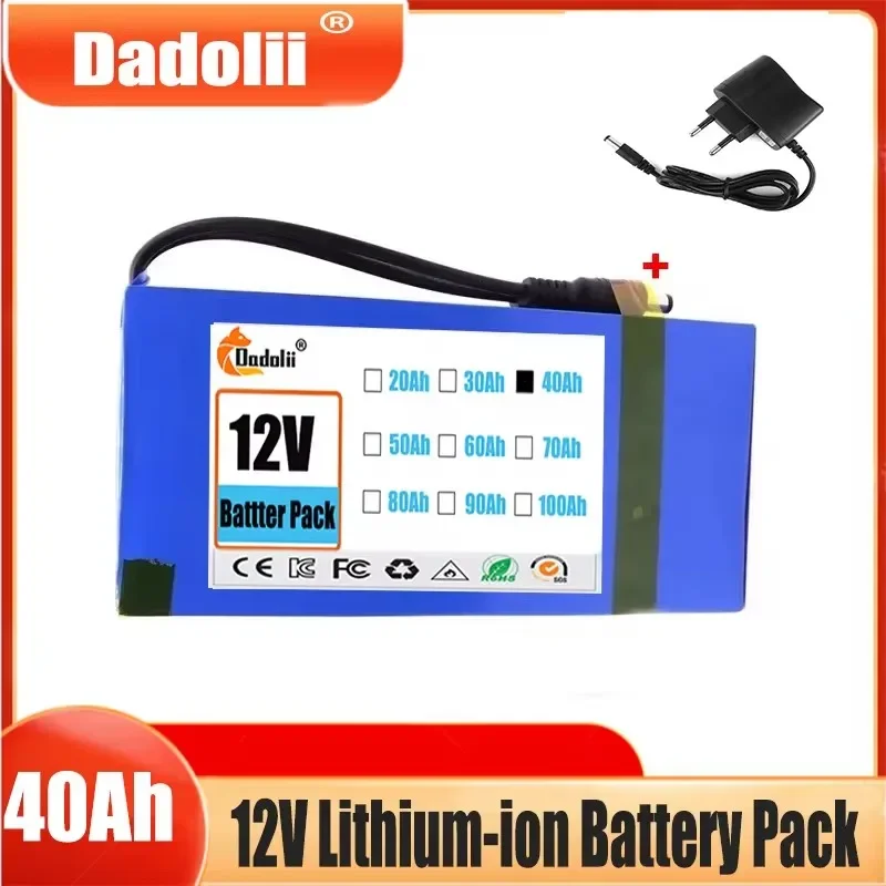 12V Nabíjanie batérie ochranné DC 12V 40000 mAh lítium polyméru super nabíjateľná batéria zálohovanie LI-ION 12V BATÍVNE BATÍVNE