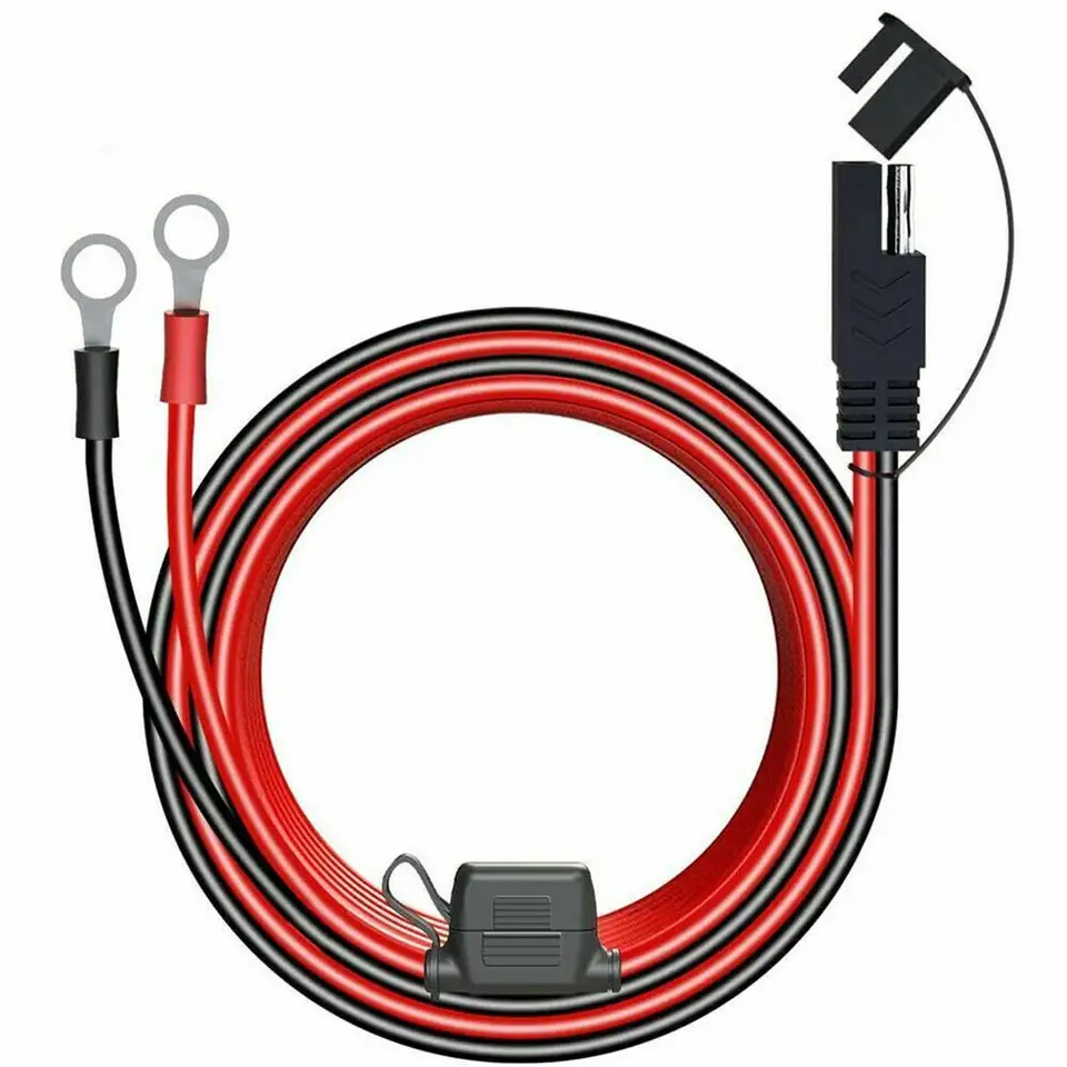 12V nabíjačka pre konektor batérie pre motocykle až SAE Rýchla predlžovací kábel pre nabíjačku/údržbu batérií