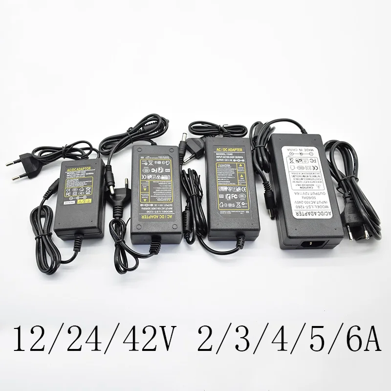 12V napájací zdroj DC12V 4A 24V 2A Transformátor AC 110V 220V 220 V až DC 12 V LED diód