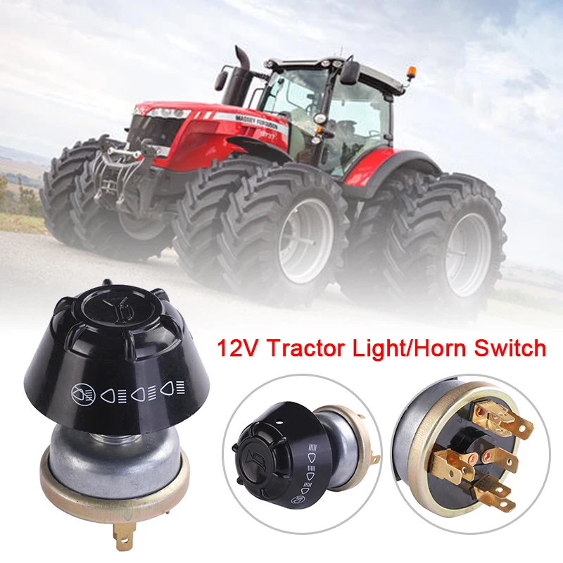 12V Nepremokavé svetlo/spínač rohov tlačidlo Button Kov kovový gombík stlačte prepínač pre Massey Ferguson Tractor Truck Accessories