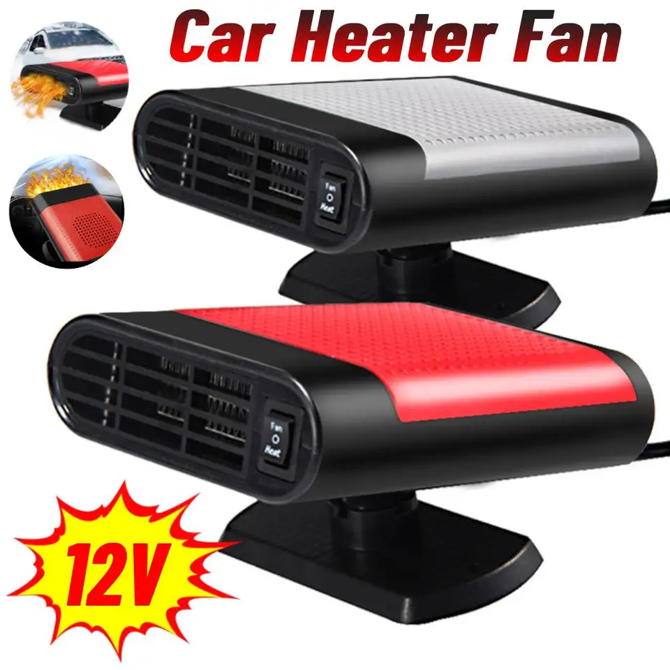 12V Ohrievač automobilov 360 ° Rotačný automobil Elektrický ohrievač ventilátor anti-Fog Hot Air Blower Auto čelné sklo Odmrazovanie vykurovacích ventilátorov pre vozidlá