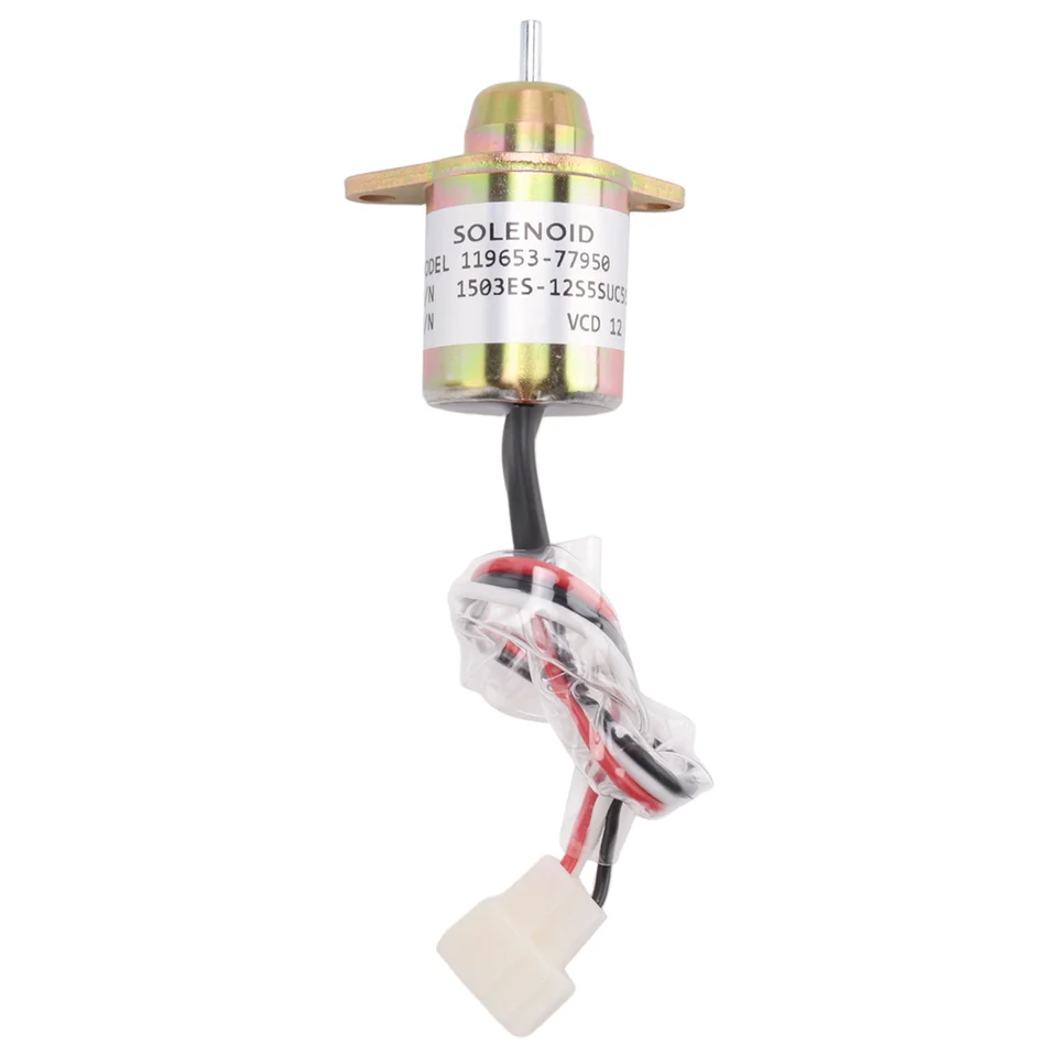 12V paliva Motor vypnite vypnutie solenoidového ventilu pre Yanmar 119653-77950