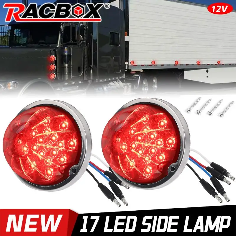 12V Trailer Trailer LED značka zadné svetlá White Red Stop Brzdenie Lights pre Scania Car Lorry RV Van Atv UTV Pickup loď